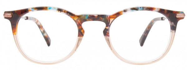 EasyClip EC536 Eyeglasses, 010 - Brown & Blue Marbled & Crystal Light Brown