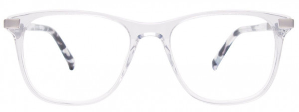 EasyClip EC555 Eyeglasses, 070 - Crystal & Matt Silver