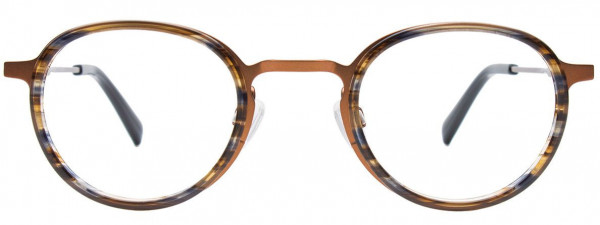 Takumi TK1153 Eyeglasses, 015 - Brown Marbled & Satin Copper