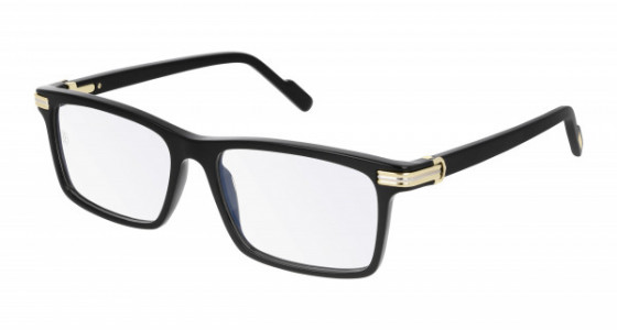 Cartier CT0222O Eyeglasses, 004 - BLACK with TRANSPARENT lenses