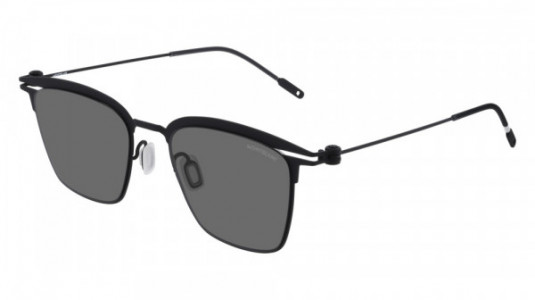 Montblanc MB0080S Sunglasses, 001 - BLACK with GREY lenses