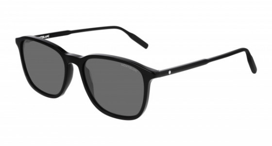 Montblanc MB0082S Sunglasses, 001 - BLACK with GREY lenses