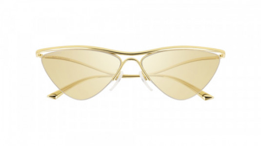 Balenciaga BB0093S Sunglasses, 004 - GOLD with GOLD lenses