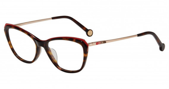 Carolina Herrera VHE854K Eyeglasses, Tortoise Red 0722