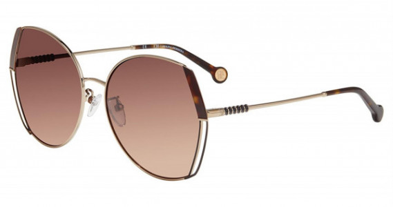Carolina Herrera SHE162 Sunglasses, Gold Brown 08M6