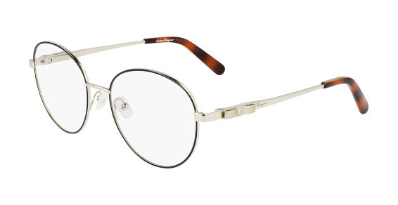 Ferragamo SF2202 Eyeglasses, (017) BLACK/GOLD