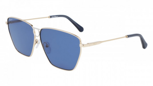 Ferragamo SF240S Sunglasses, (790) YELLOW GOLD/BLUE