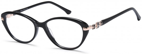 Di Caprio DC344 Eyeglasses, Black