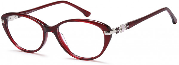 Di Caprio DC344 Eyeglasses, Burgundy