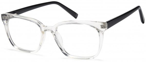 4U US102 Eyeglasses, Crystal Black