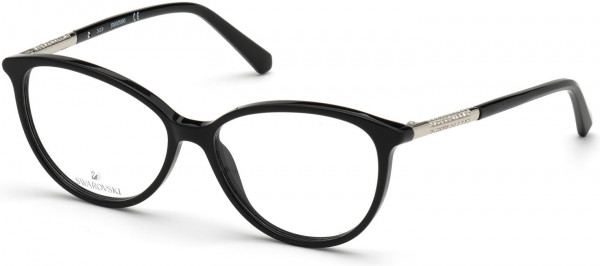 Swarovski SK5385 Eyeglasses, 001 - Shiny Black
