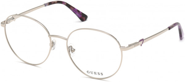 Guess GU2812 Eyeglasses, 010 - Shiny Light Nickeltin