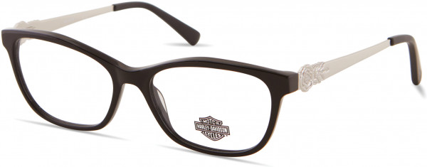 Harley-Davidson HD0555 Eyeglasses, 001 - Shiny Black