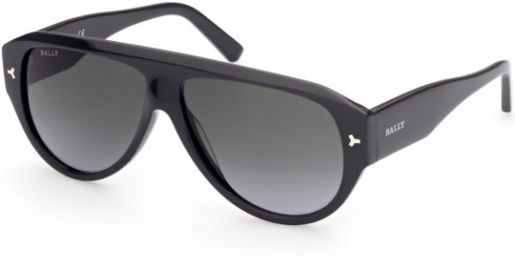 Bally BY0027 Sunglasses, 20B - Shiny Pewter Gray/ Gradient Smoke Lenses