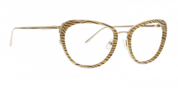 Badgley Mischka Claudine Eyeglasses, Gold