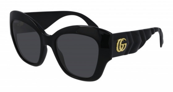 Gucci GG0808S Sunglasses, 001 - BLACK with GREY lenses