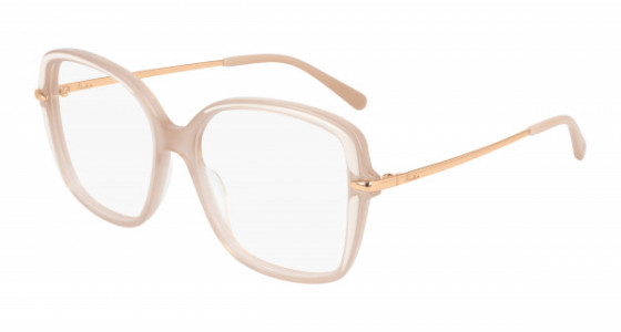 Pomellato PM0090O Eyeglasses, 004 - NUDE with GOLD temples and TRANSPARENT lenses