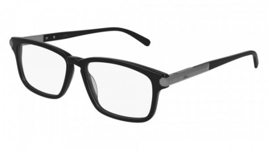 Brioni BR0080O Eyeglasses, 001 - BLACK with TRANSPARENT lenses