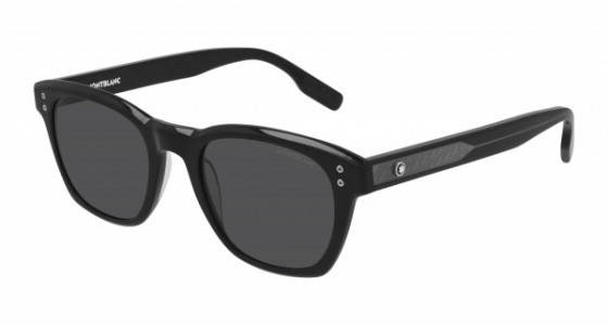 Montblanc MB0122S Sunglasses, 001 - BLACK with GREY lenses