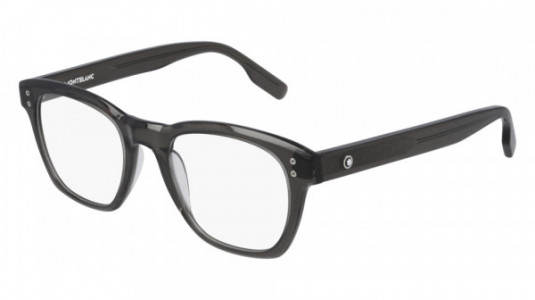 Montblanc MB0122O Eyeglasses, 003 - GREY with TRANSPARENT lenses