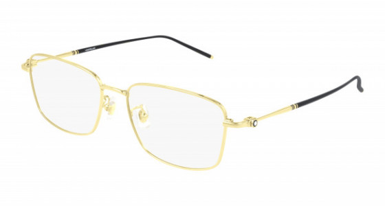 Montblanc MB0140OK Eyeglasses, 004 - GOLD with TRANSPARENT lenses