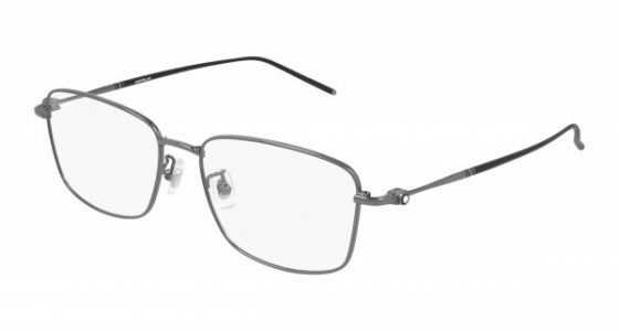 Montblanc MB0140OK Eyeglasses, 006 - GUNMETAL with TRANSPARENT lenses
