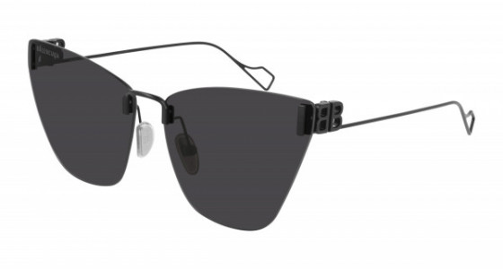 Balenciaga BB0111S Sunglasses, 001 - BLACK with GREY lenses
