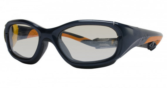Rec Specs Slam Sports Eyewear, 643 Navy Blue/Orange (Clear With Silver Flash Mirror)