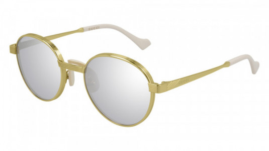Gucci GG0872S Sunglasses, 003 - GOLD with SILVER lenses