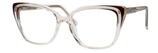 Enhance EN4191 Eyeglasses, Crystal/Burgundy