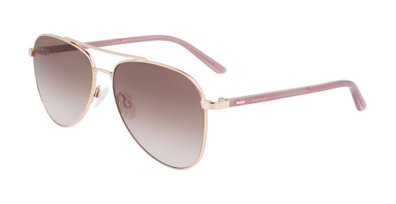 Calvin Klein CK21306S Sunglasses, (780) SHINY ROSE GOLD