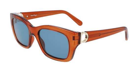Ferragamo SF1012S Sunglasses, (261) CRYSTAL CARAMEL