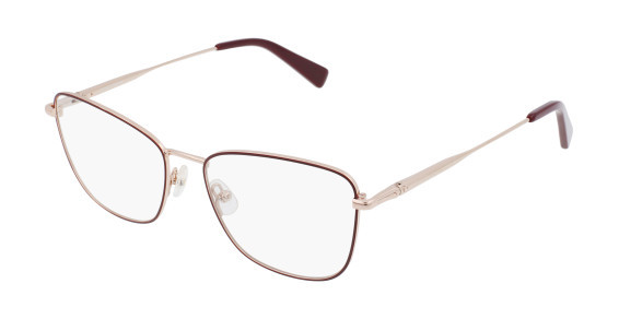Longchamp LO2141 Eyeglasses, (772) ROSE GOLD/BURGUNDY