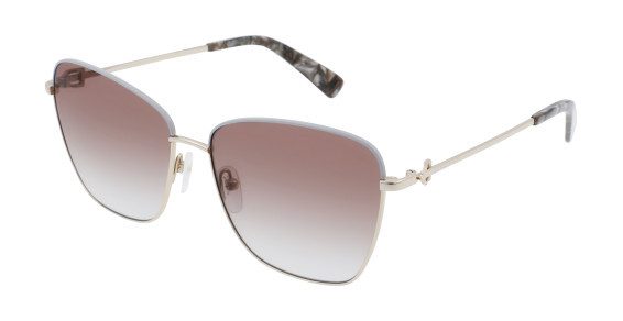 Longchamp LO153S Sunglasses, (734) GOLD/AZURE