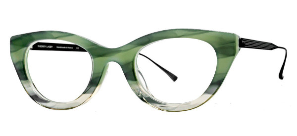 Thierry Lasry JUNGLY Eyeglasses, Gradient Green Horn Pattern
