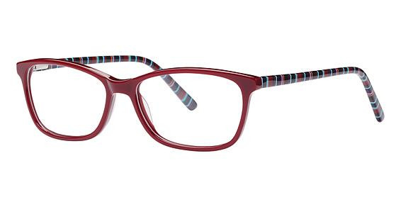 Elan 3043 Eyeglasses, Cranberry/Black