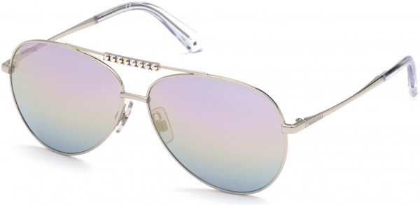 Swarovski SK0308 Sunglasses, 16Z - Shiny Palladium / Gradient