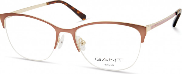 Gant GA4116 Eyeglasses, 046 - Light Brown/Monocolor / Shiny Pale Gold