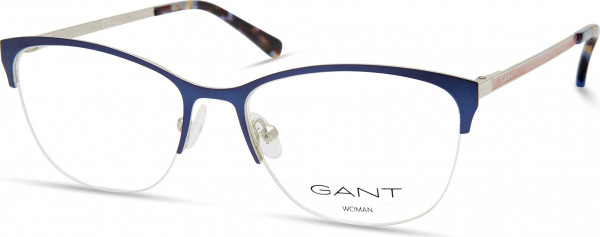 Gant GA4116 Eyeglasses, 091 - Blue/Monocolor / Shiny Pale Gold