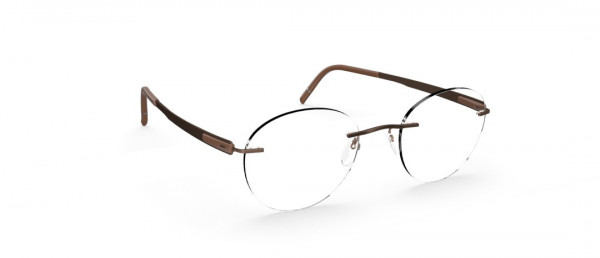 Silhouette Blend EP Eyeglasses, 6040 Leather Brown