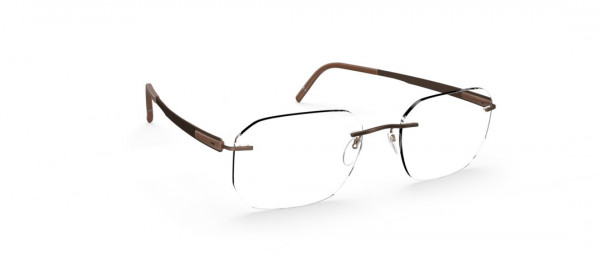 Silhouette Blend KX Eyeglasses, 6040 Leather Brown