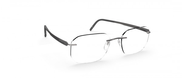Silhouette Blend KX Eyeglasses, 6560 Smoky Black