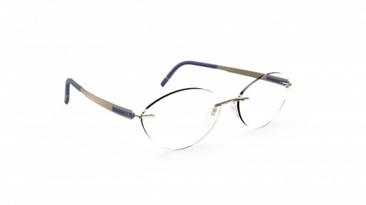 Silhouette Blend KX Eyeglasses, 7630 Gold / Navy Blue