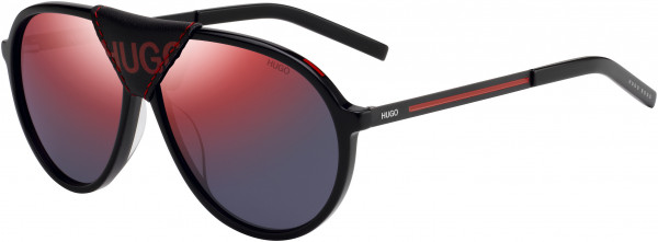HUGO Hugo 1091/S Sunglasses, 0OIT Black Redgd