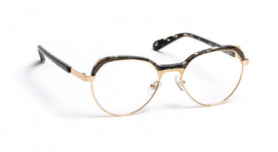 J.F. Rey PM072 Eyeglasses, NICE BLACK/SATIN GOLD/SHINY GOLD (0150)