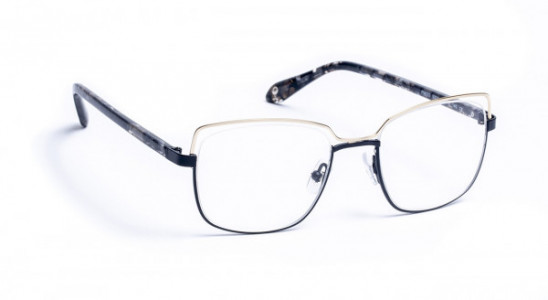 J.F. Rey PM070 Eyeglasses, SHINY WHITE GOLD/SATIN BLACK (5001)