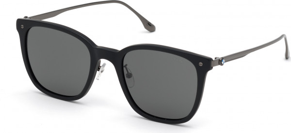 BMW Eyewear BW0008 Sunglasses, 02D - Matte Black / Shiny Gunmetal
