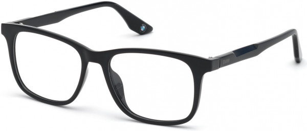 BMW Eyewear BW5006-H Eyeglasses, 01A - Shiny Black / Dark Havana