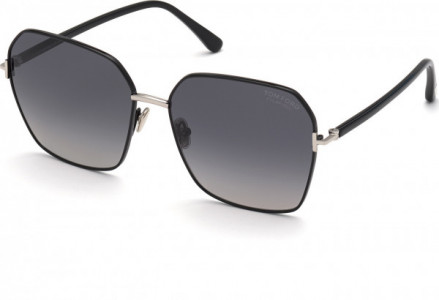 Tom Ford FT0839 CLAUDIA-02 Sunglasses, 01D - Shiny Palladium / Shiny Black