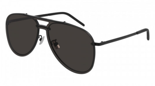 Saint Laurent CLASSIC 11 MASK Sunglasses, 002 - BLACK with BLACK lenses